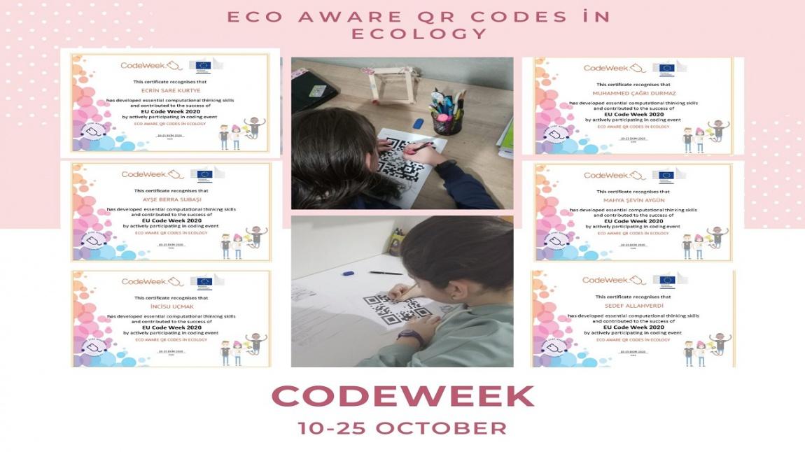 Ekolojinin QR Kodları Codeweek Etkinliği(Eco Aware Projesi)