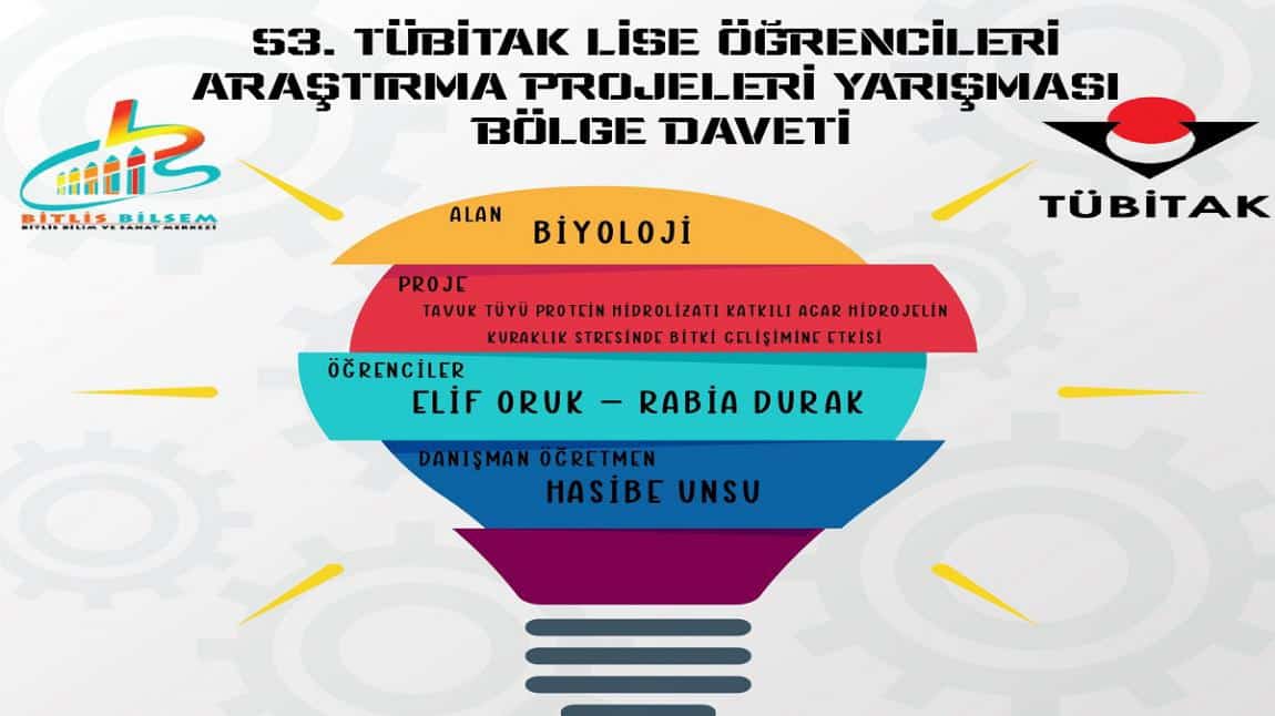 Tübitak Lise Arş Projelerinde Bölge Finallerindeyiz