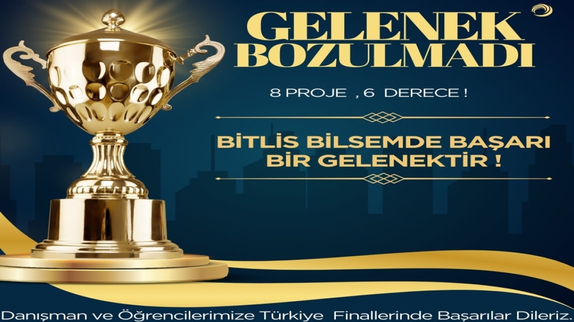 Bitlis Ahmet Eren BİLSEM, TÜBİTAK 2204-B Van Bölge Finallerinde 6 Derece Kazandı!
